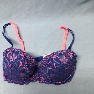 Victoria’s Secret Pink PushUp Bra 32D blue & Pink